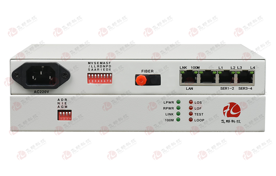 91视频免费看科技-光纖-ETH+4RS232轉換器（帶寬2M）